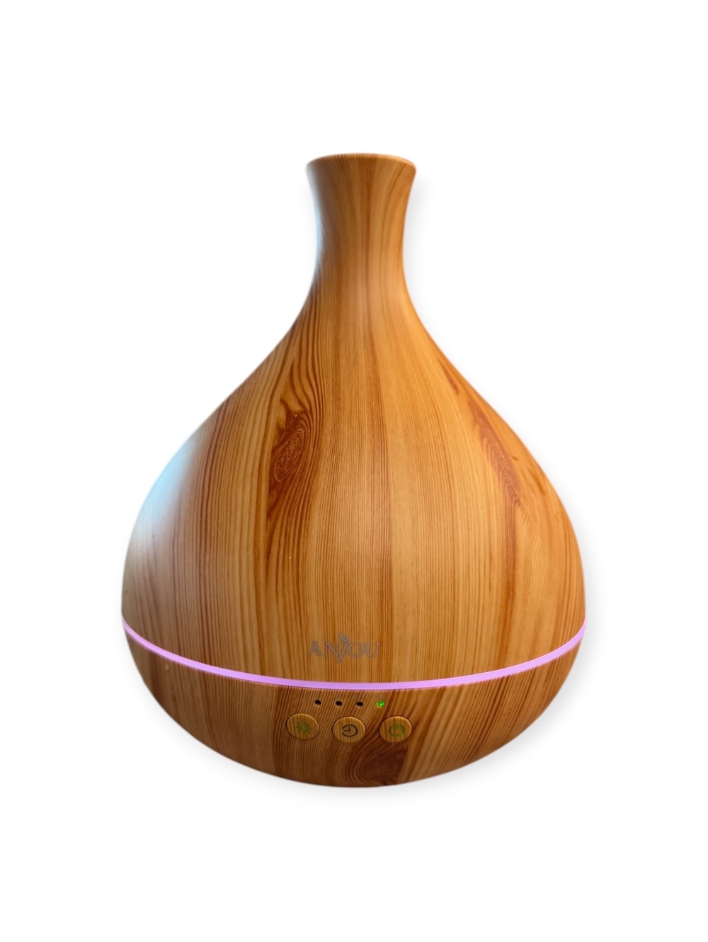 Anjou Wood Grain Essential Oil Diffuser with LED Light and Timer Settings